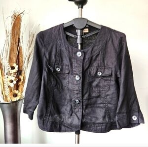 Marvin Rechards 💯 Linin Women's Cropped Black Blazer. Size L